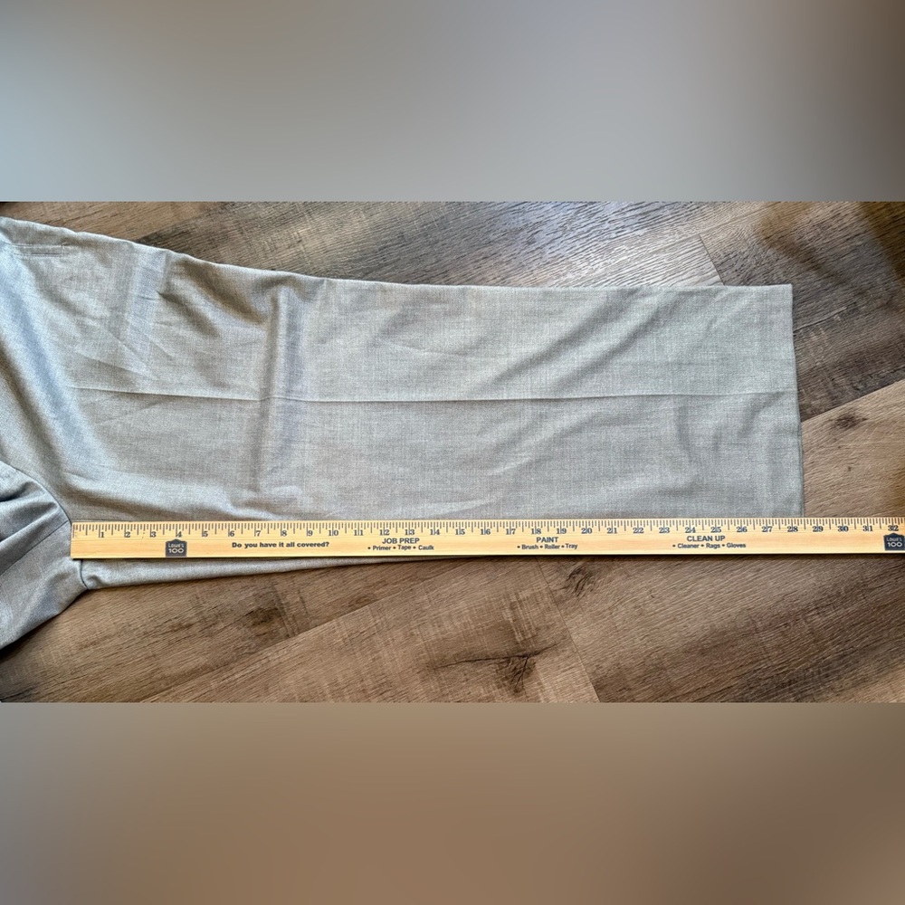 Alfani Woman Straight Leg  Trouser Dress Pants in Gray Silver Size 14W - Picture 10 of 14